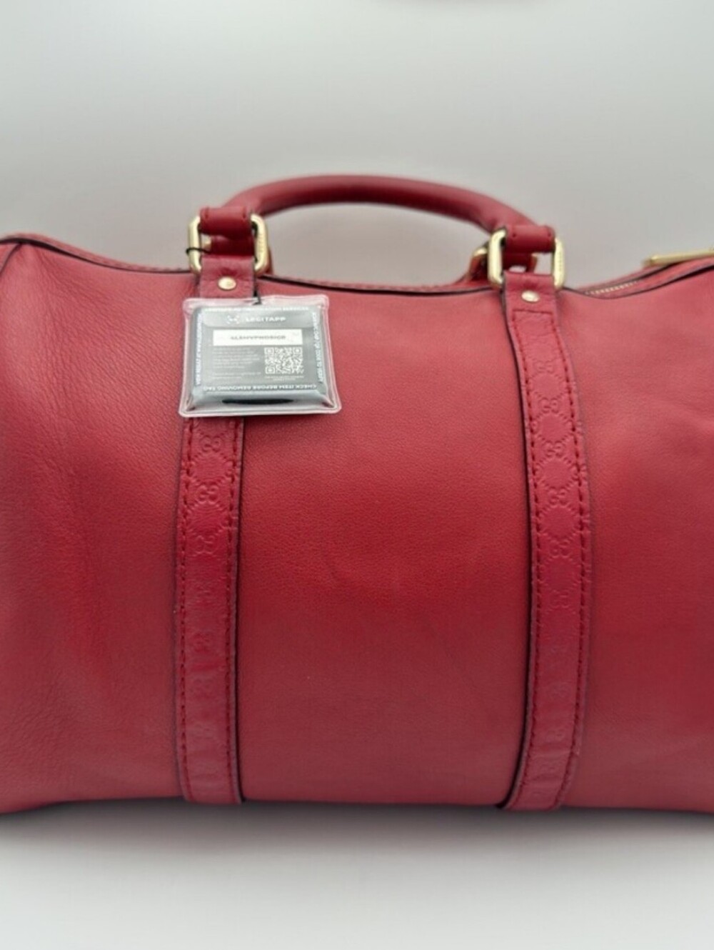 ❤️FLASH SALE!!❤ Gucci Red Joy Boston Bag Guccissima Leather Trim GG Strap - Picture 2 of 11